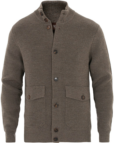  Heritage Bomber Wool Sweater  Brown