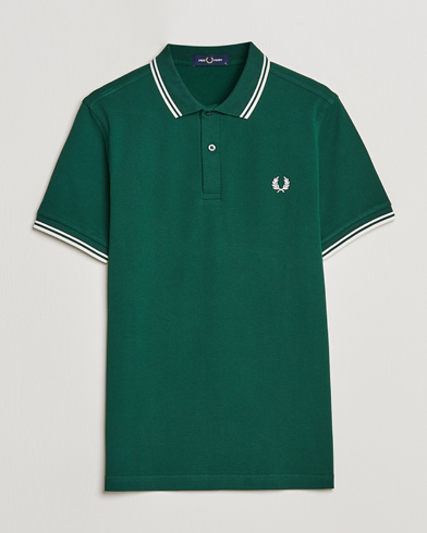 Herre |  | Fred Perry | Twin Tipped Polo Shirt Ivy/Snow White