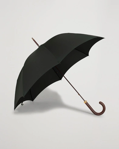 Herre | Gå regnen i møde med stil | Fox Umbrellas | Polished Hardwood Umbrella  Racing Green