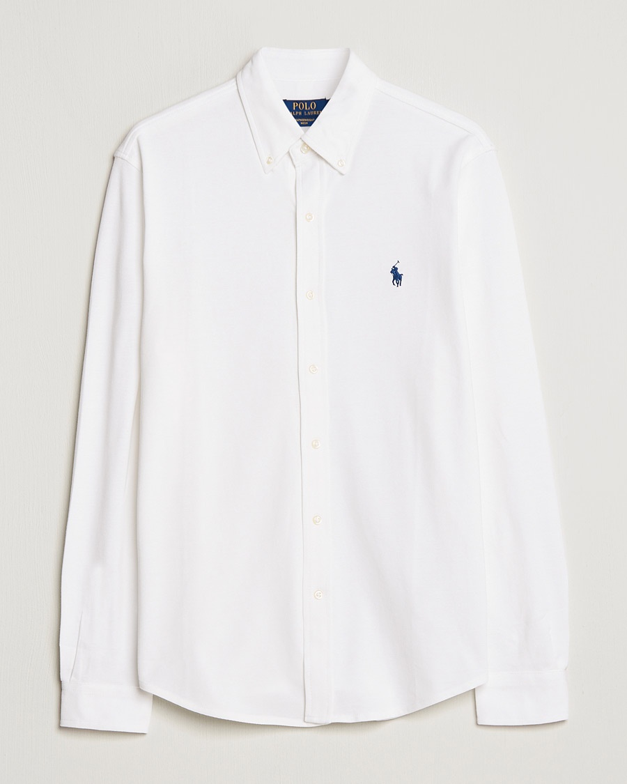 Polo Ralph Lauren Featherweight Mesh Shirt White – Hvid