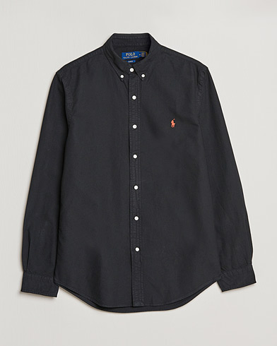 Herre | Julegavetips | Polo Ralph Lauren | Slim Fit Garment Dyed Oxford Shirt Polo Black
