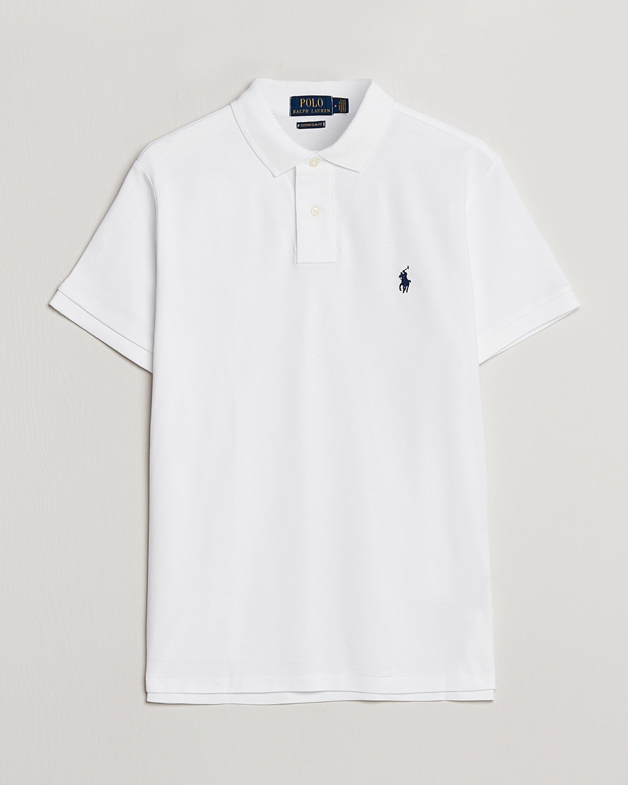 Polo Ralph Lauren Custom Slim Fit Polo White – Hvid