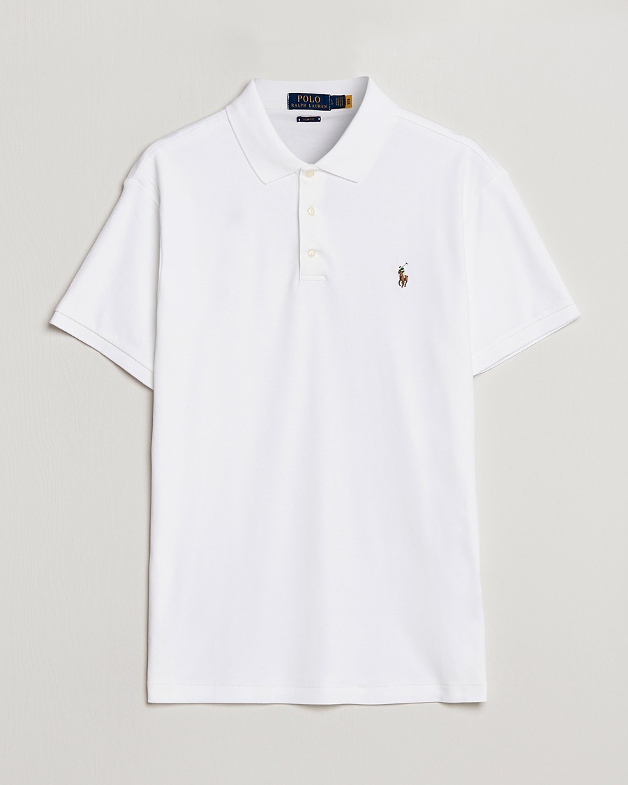 Polo Ralph Lauren Slim Fit Pima Cotton Polo White – Hvid
