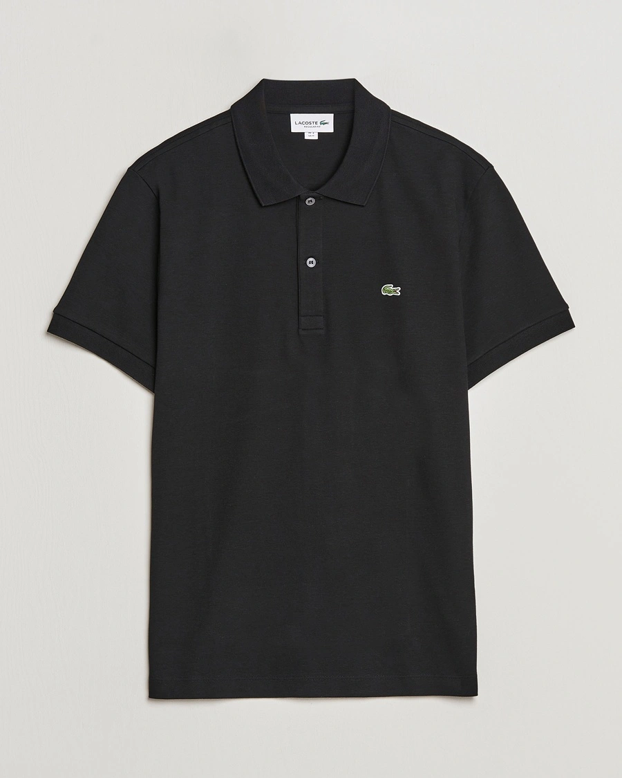 Lacoste Pima Interlock Piké Black – Sort