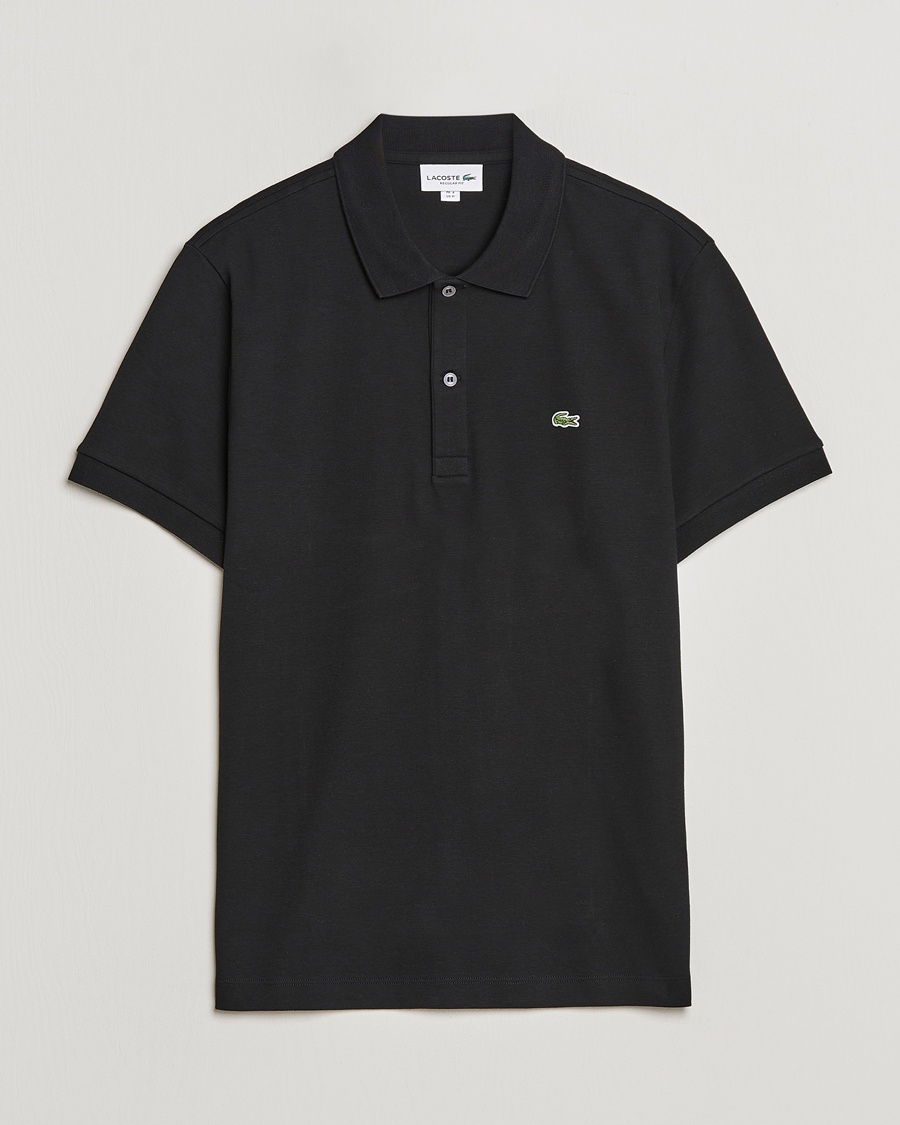 Lacoste Pima Interlock Piké Black – Sort