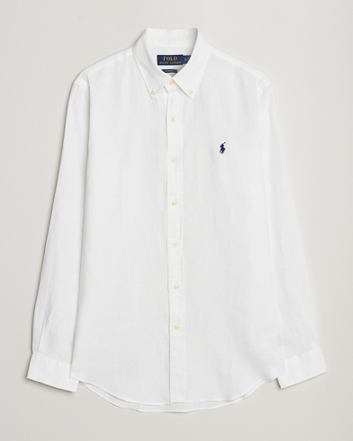 Herre | The linen lifestyle | Polo Ralph Lauren | Custom Fit Linen Button Down White