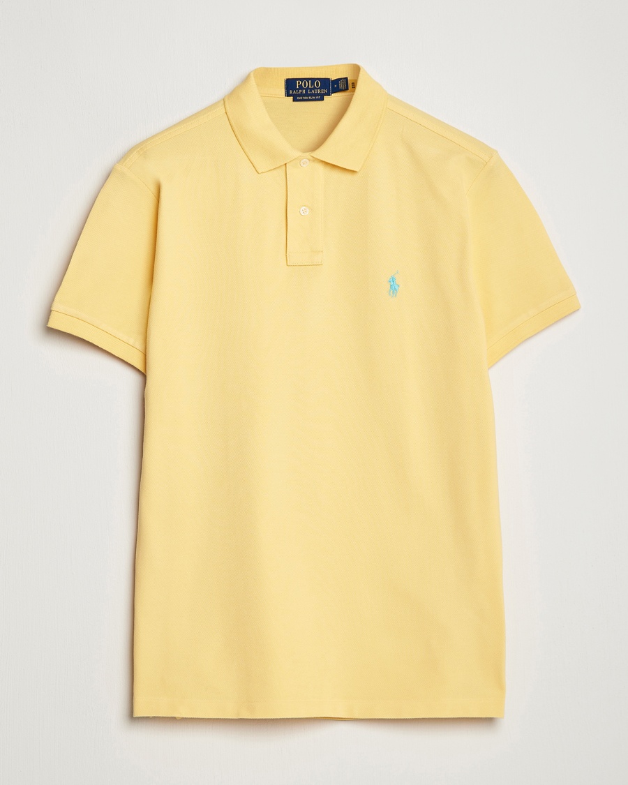 Polo Ralph Lauren Custom Slim Fit Polo Corn Yellow – Gul