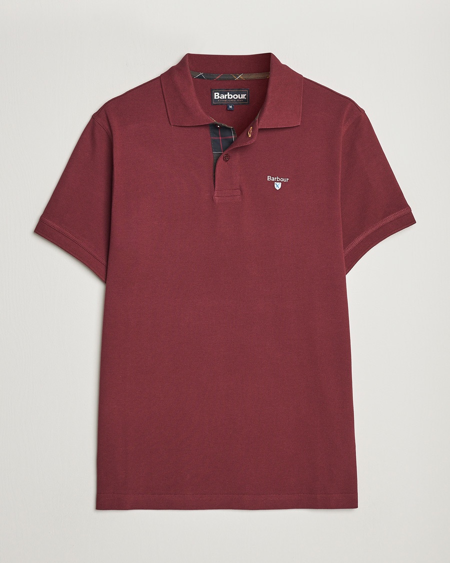 Herre | | Barbour Lifestyle | Tartan Pique Polo Ruby