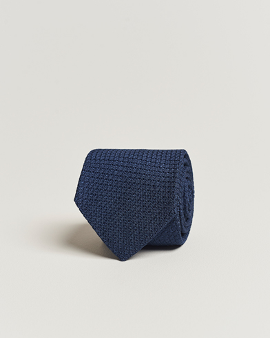 Herre | Amanda Christensen | Amanda Christensen | Silk Grenadine 8 cm Tie Napoli Blue