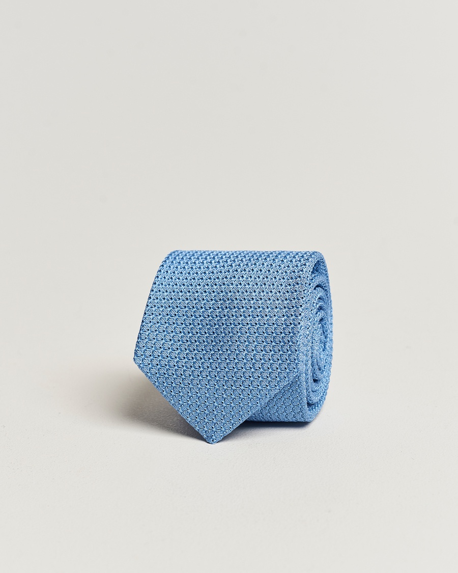 Amanda Christensen Silk Grenadine 8 cm Tie Sky Blue – Blå