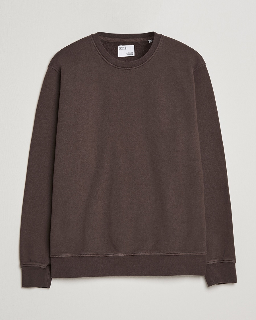  Classic Organic Crew Neck Sweat Coffee Brown