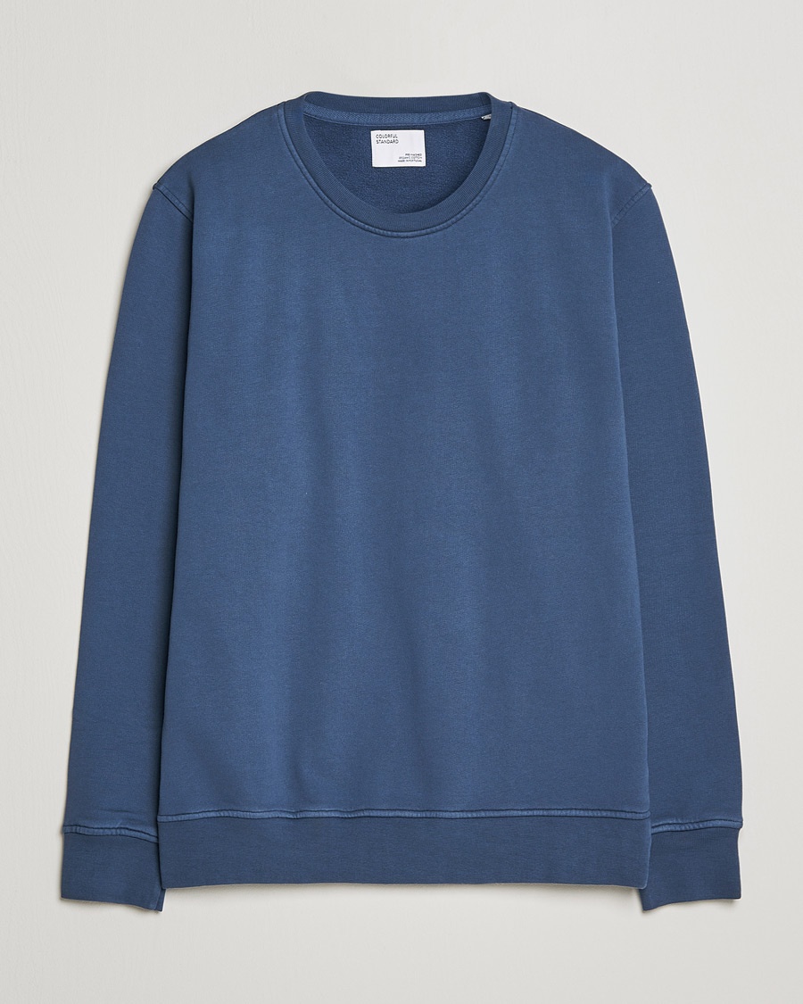 Colorful Standard Classic Organic Crew Neck Sweat Petrol Blue – Blå