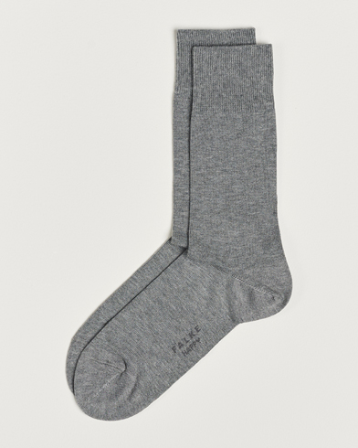 Herre | Strømper | Falke | Happy 2-Pack Cotton Socks Light Grey