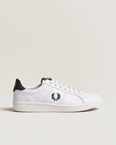 Herre | Best of British | Fred Perry | B721 Leather Sneakers White/Navy