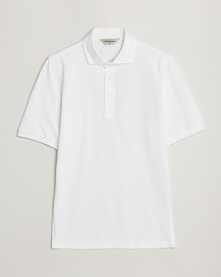 Gran Sasso Washed Polo White – Hvid
