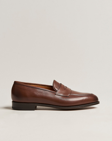 Herre | Håndlavede sko | Edward Green | Piccadilly Penny Loafer Dark Oak Antique