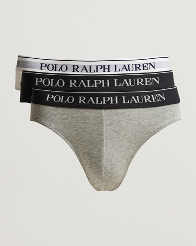 Herre | Briefs | Polo Ralph Lauren | 3-Pack Low Rise Brief Black/White/Grey