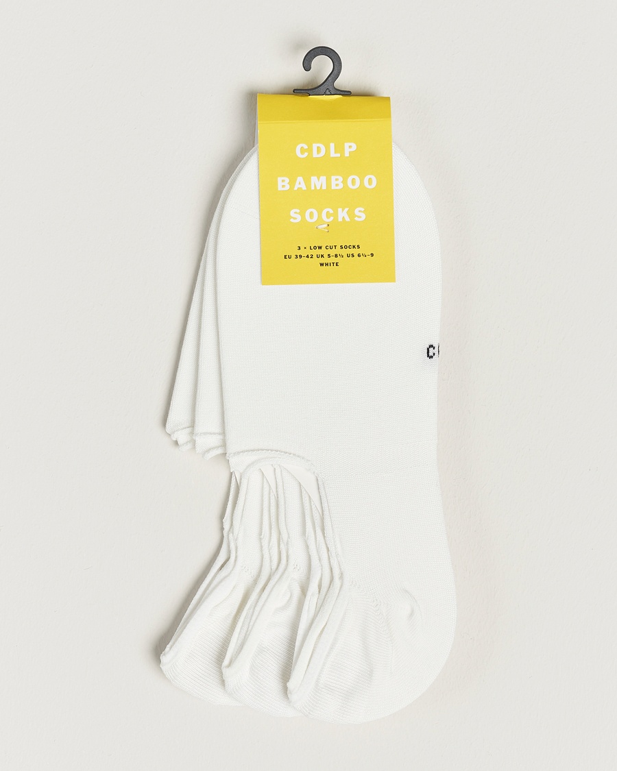 CDLP 3-Pack No Show Socks White – Hvid