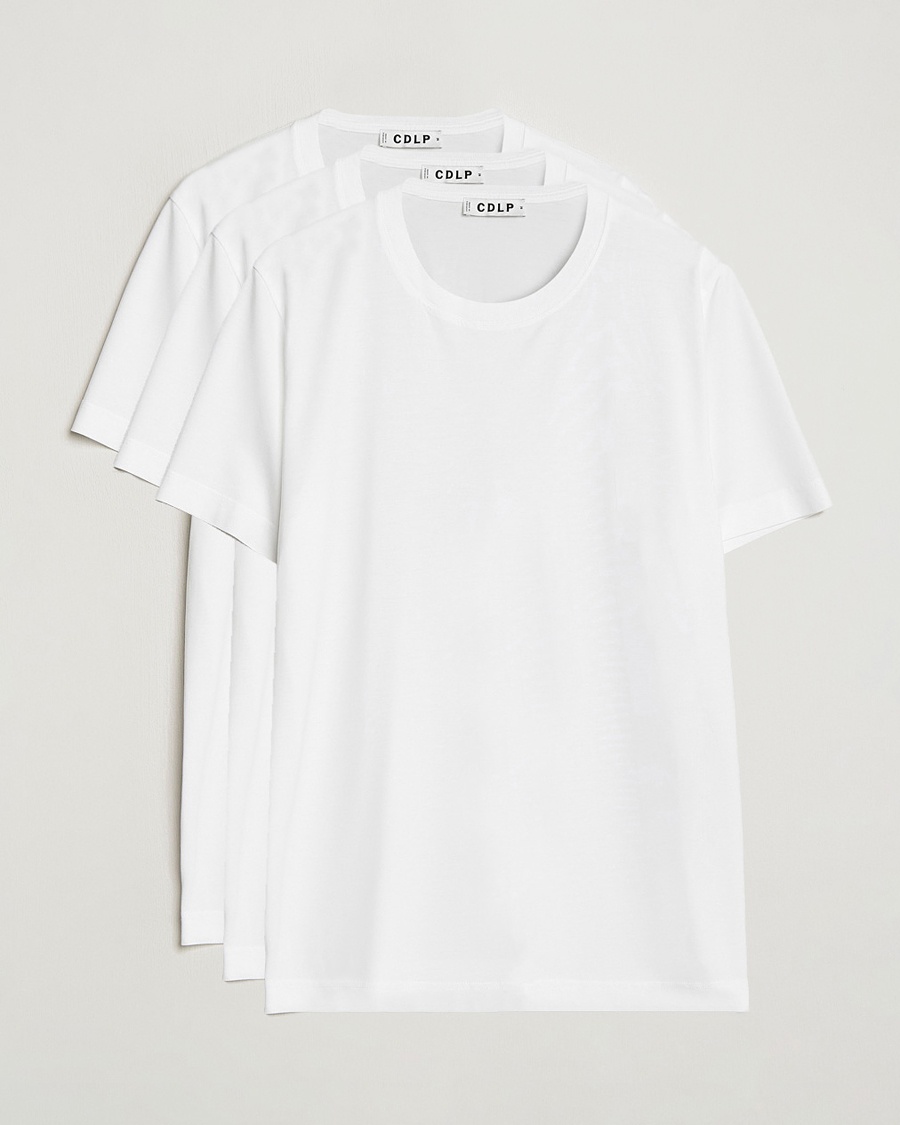 CDLP 3-Pack Midweight T-Shirt White – Hvid