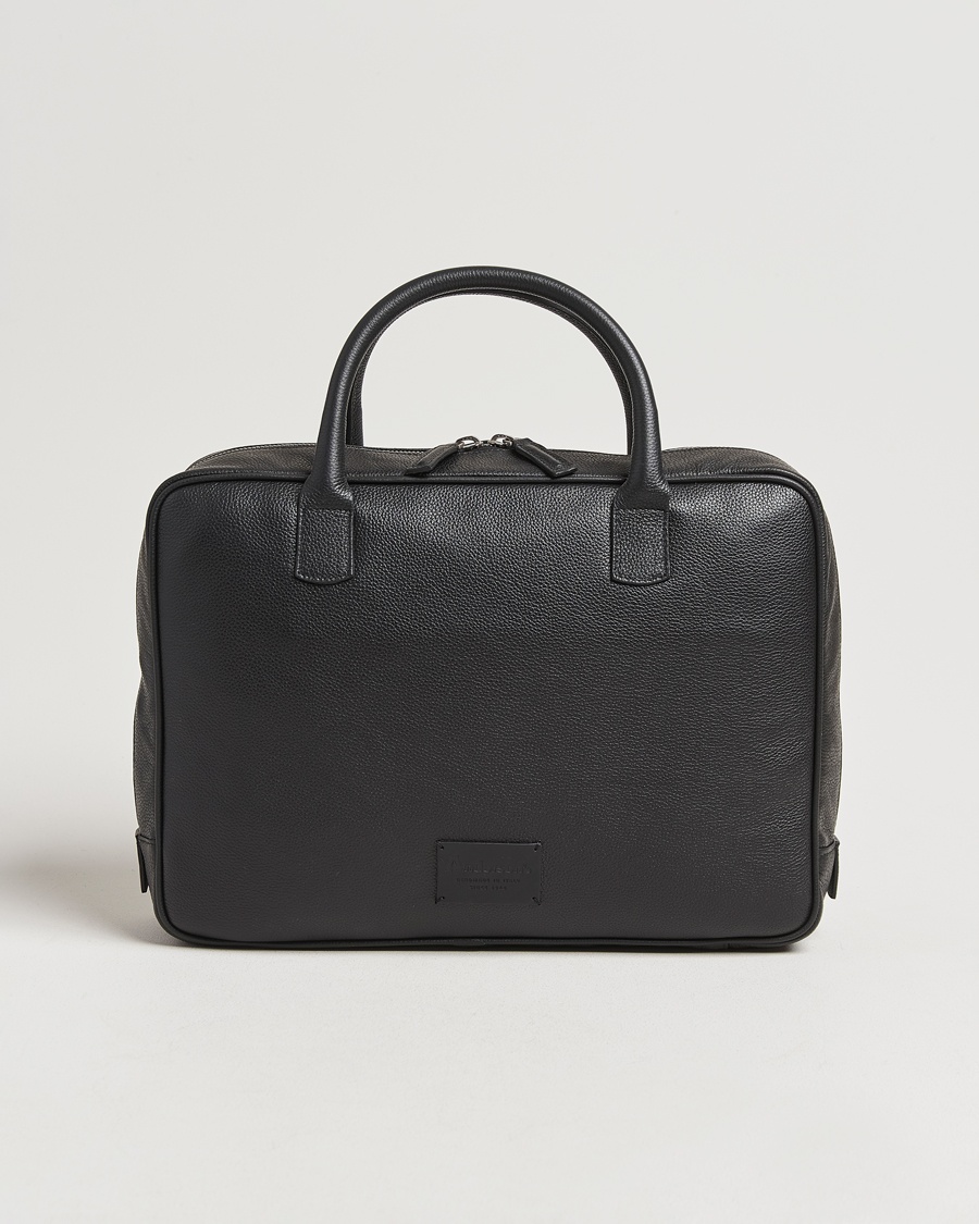  Full Grain Leather Briefcase Black