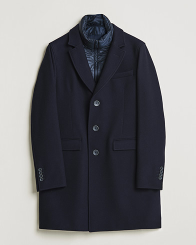 Herre | Formelle jakker | Herno | Wool Zip Coat Navy