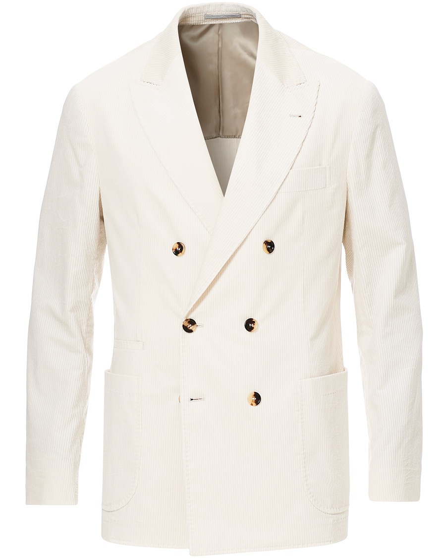  Sea Island Cotton Corduroy Blazer Winter White
