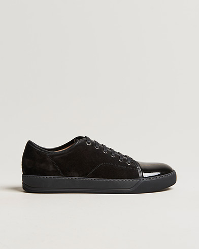 Herre |  | Lanvin | Patent Cap Toe Sneaker Black/Black