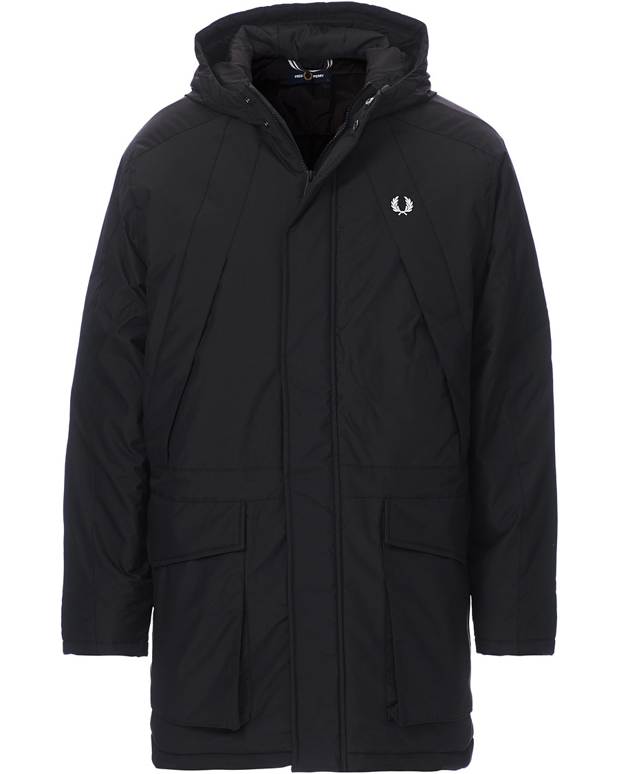 Fred Perry Padded Zip Parka Black CareOfCarl