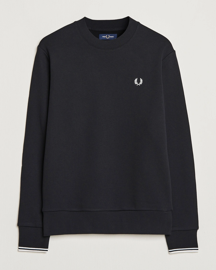 Fred Perry Crew Neck Sweatshirt Black – Sort