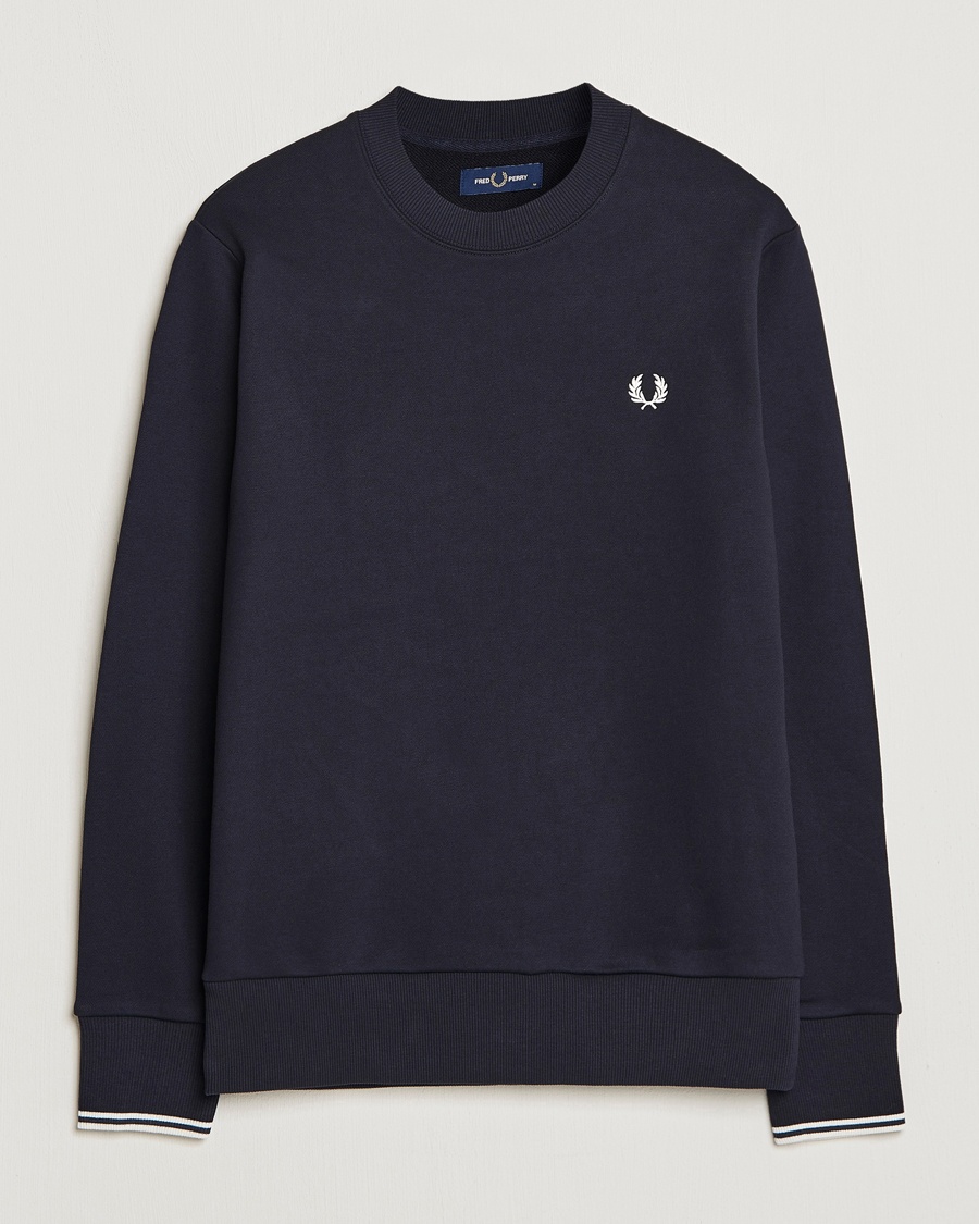 Fred Perry Crew Neck Sweatshirt Navy – Blå