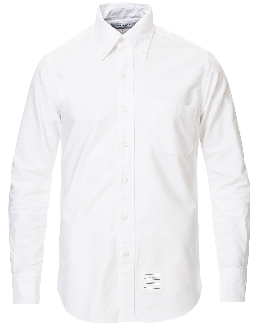 Thom Browne Contrast Placket Oxford Shirt White