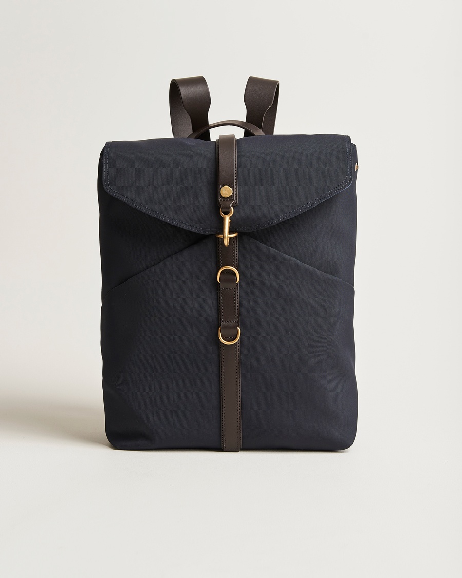 Mismo M/S Rucksack Navy/Dark Brown – Blå