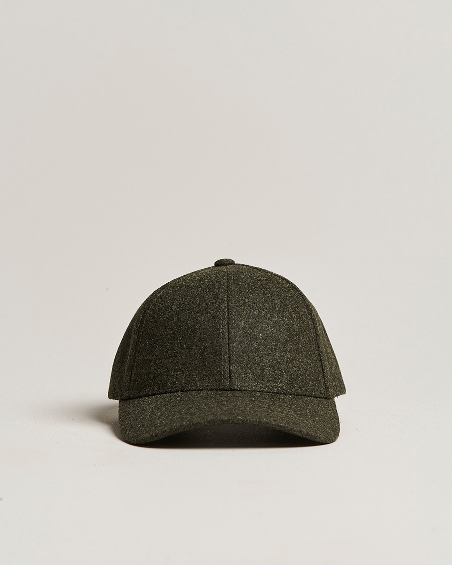 Herre | | Varsity Headwear | Flannel Baseball Cap Forest Green