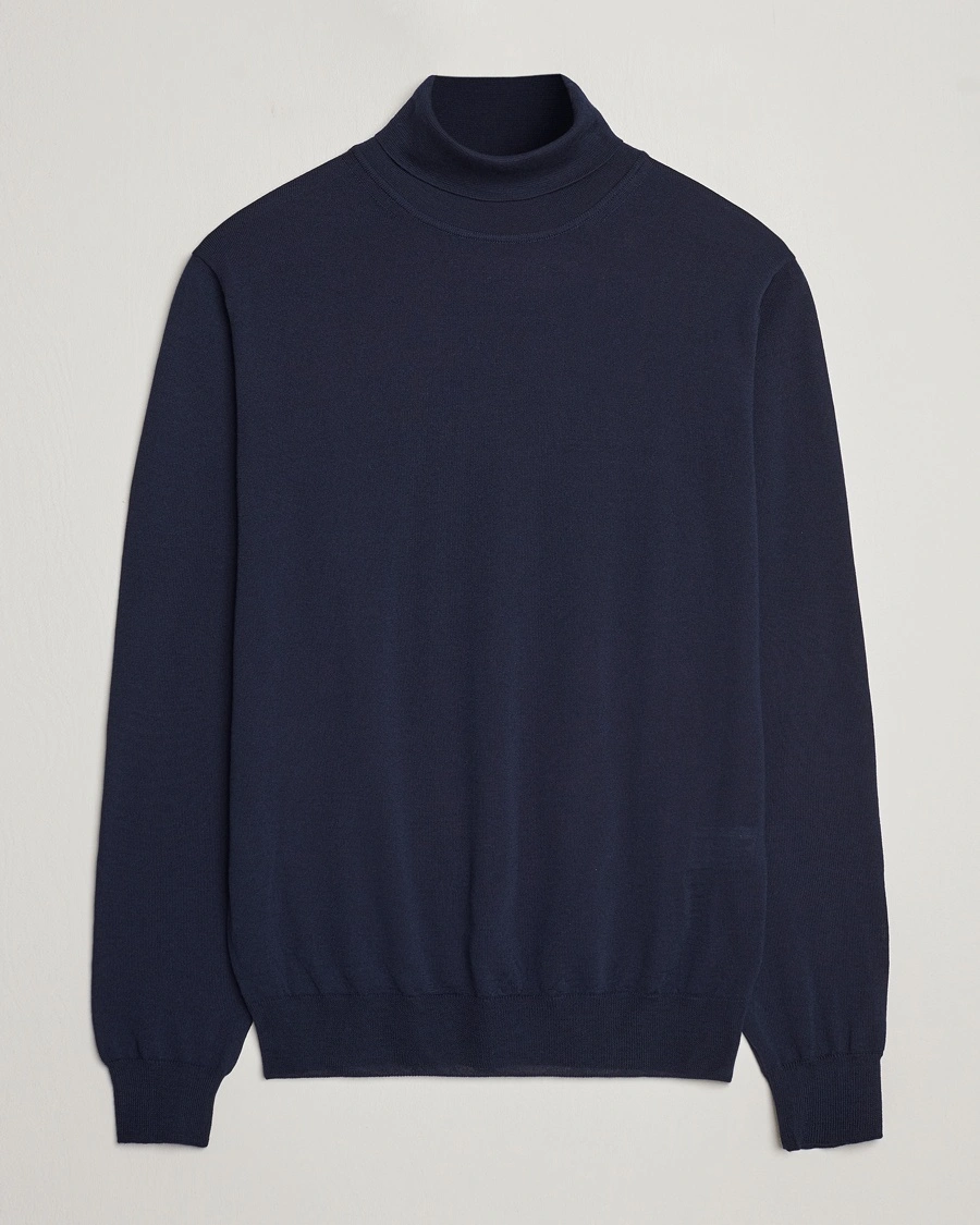 Herre | | Stenströms | Fine Merino Rollneck Navy
