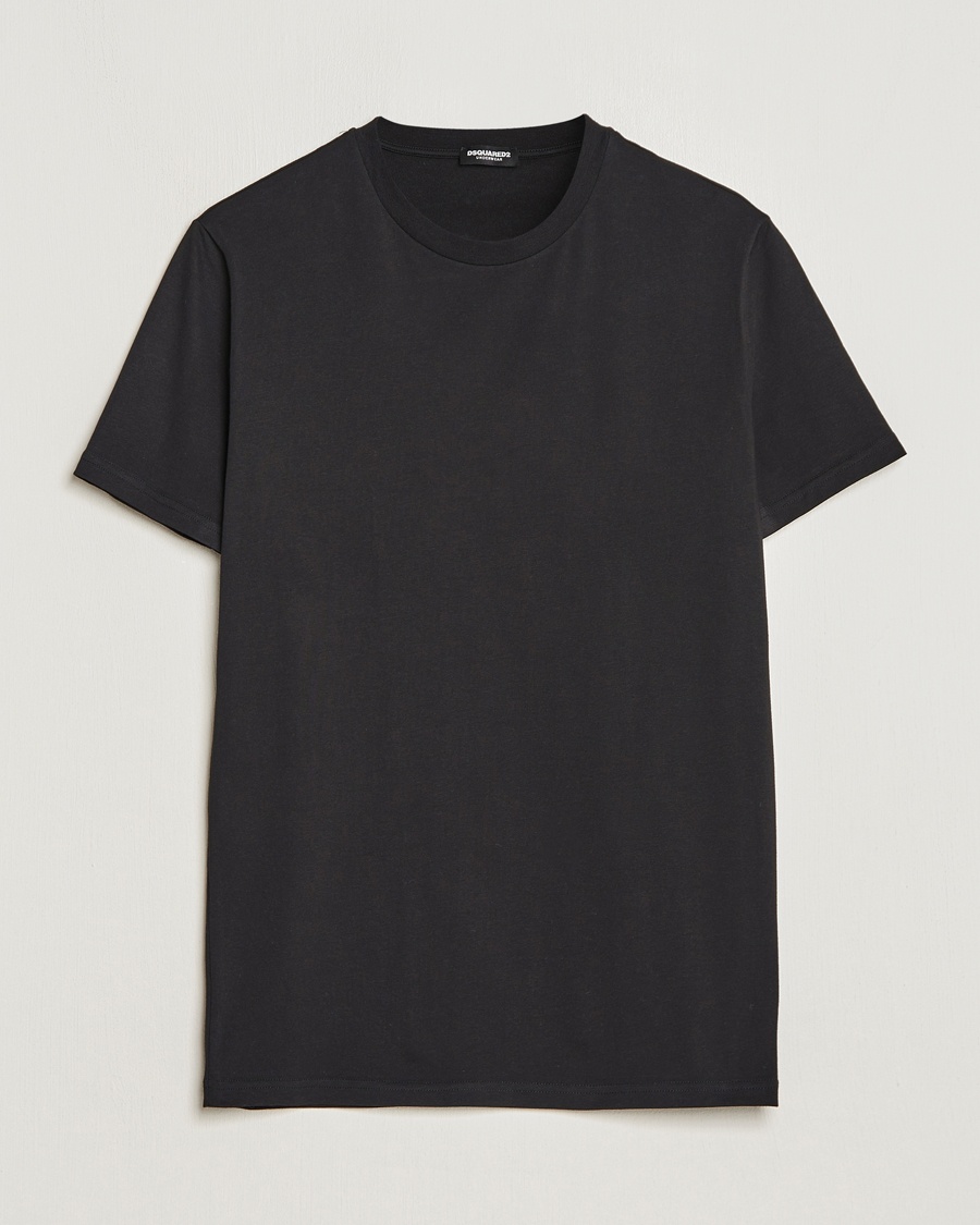 Herre | | Dsquared2 | 2-Pack Cotton Stretch Crew Neck Tee Black