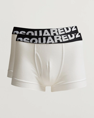 Herre | Boxershorts | Dsquared2 | 2-Pack Cotton Stretch Trunk White