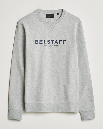 Herre | Grå sweatshirts | Belstaff | 1924 Crew Neck Logo Sweat Grey Melange