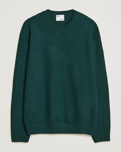 Herre | Strikkede trøjer | Colorful Standard | Classic Merino Wool Crew Neck Emerald Green