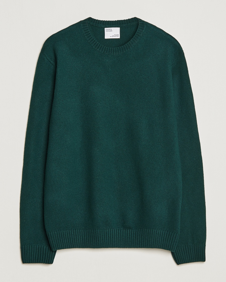 Colorful Standard Classic Merino Wool Crew Neck Emerald Green – Grøn