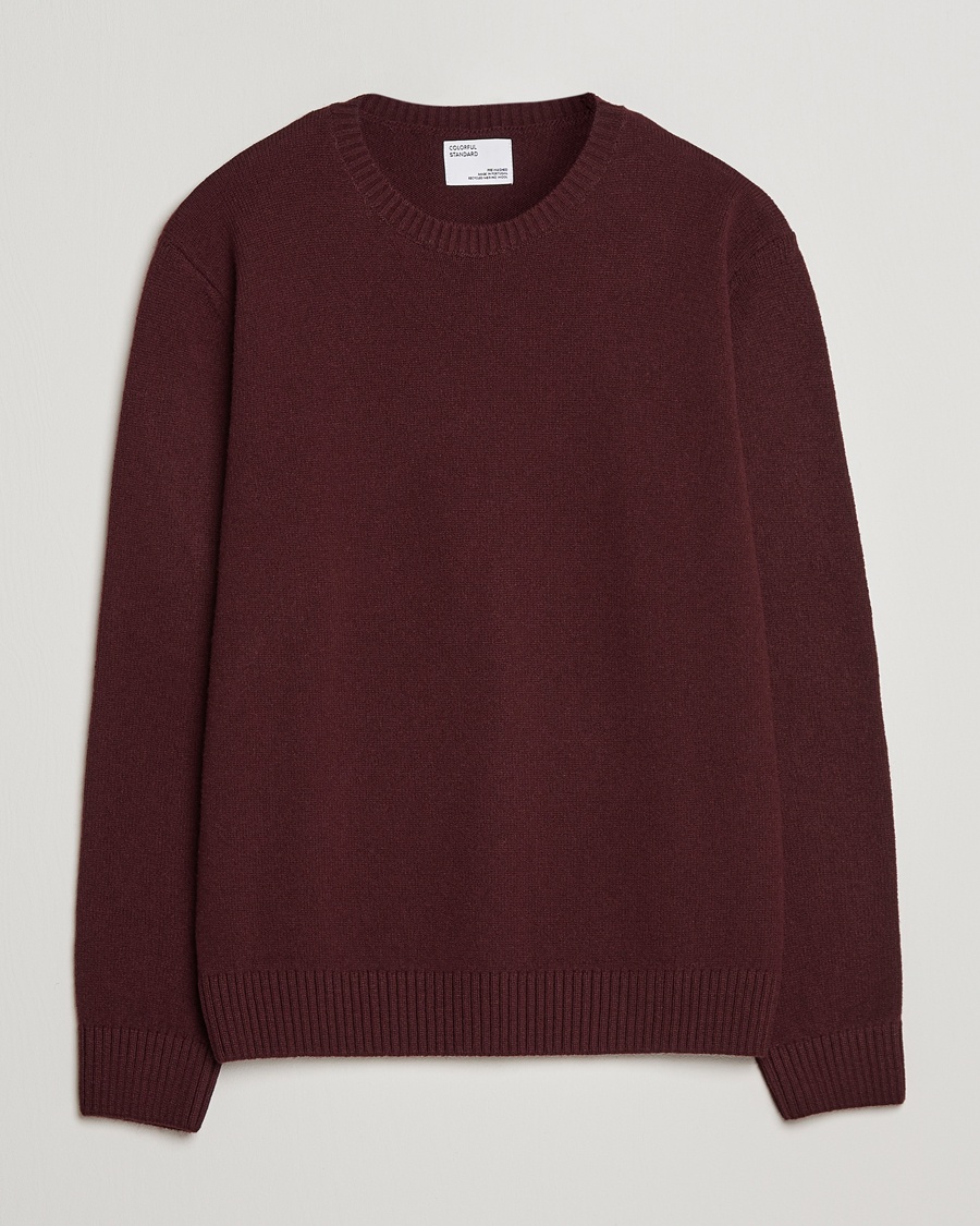 Colorful Standard Classic Merino Wool Crew Neck Oxblood Red – Rød
