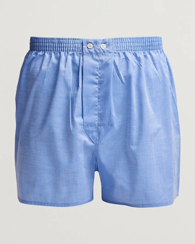 Herre | Wardrobe basics | Derek Rose | Classic Fit Cotton Boxer Shorts Blue