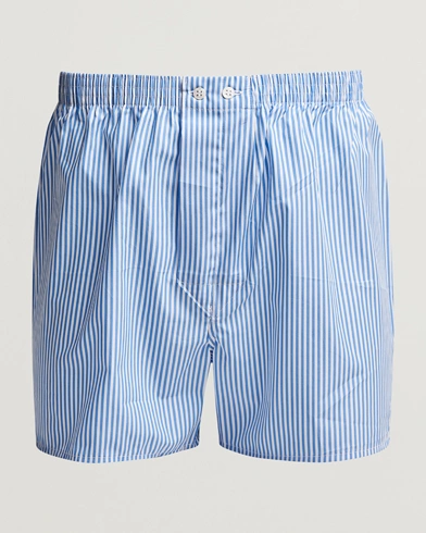 Herre | Loungewear-afdelingen | Derek Rose | Classic Fit Cotton Boxer Shorts Blue Stripe