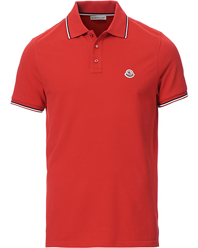 Herre |  | Moncler | Logo Tipped Polo Red