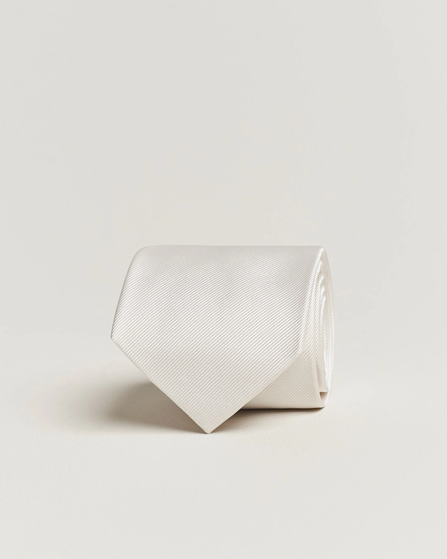 Herre | Amanda Christensen | Amanda Christensen | Plain Classic Tie 8 cm White