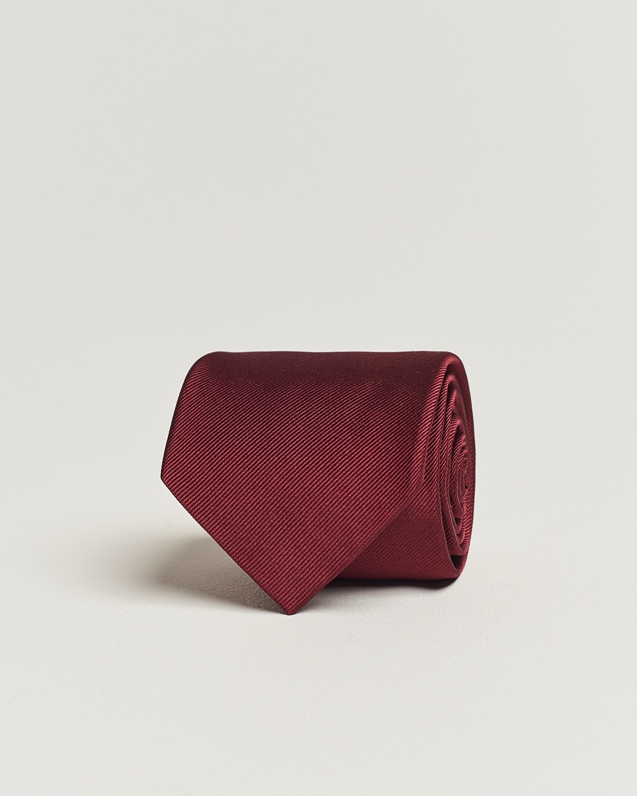 Amanda Christensen Plain Classic Tie 8 cm Bordeaux – Rød