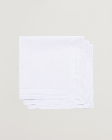 Herre | Lommeklude | Amanda Christensen | 3-Pack Cotton Pocket Square White