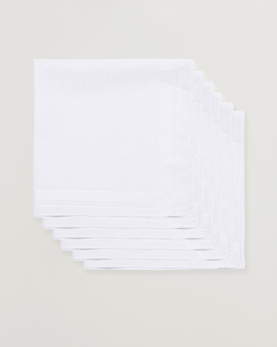 Lommetørklæde |  6-pack Cotton Pocket Square White