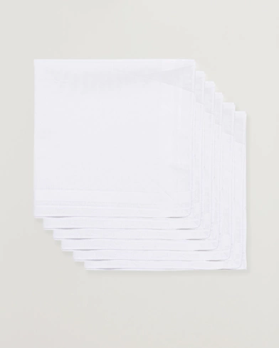Herre | Festive | Amanda Christensen | 6-pack Cotton Pocket Square White