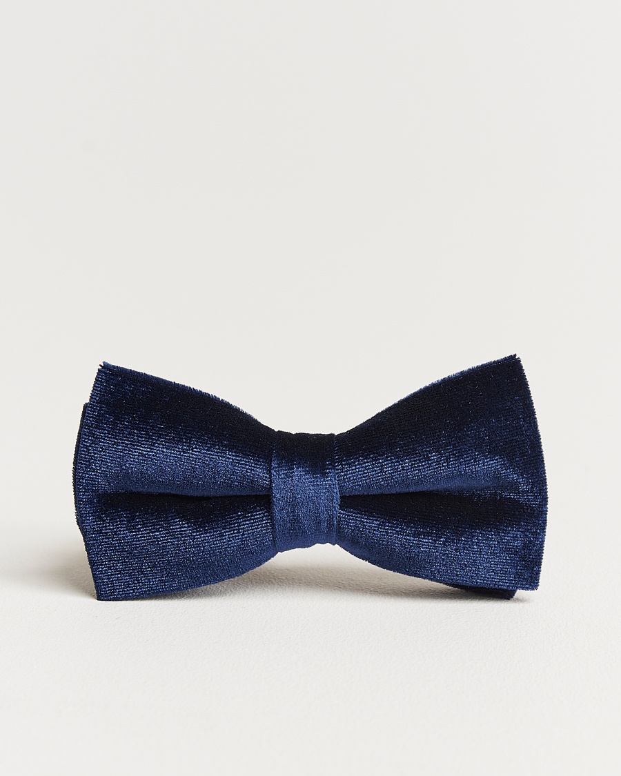 Amanda Christensen Velvet Pre Tie Navy – Blå
