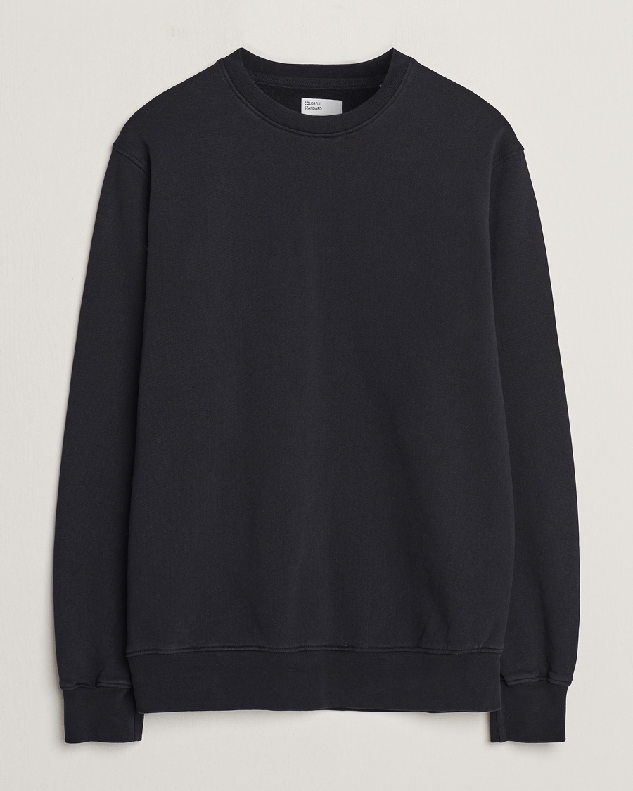 Colorful Standard Classic Organic Crew Neck Sweat Deep Black – Sort